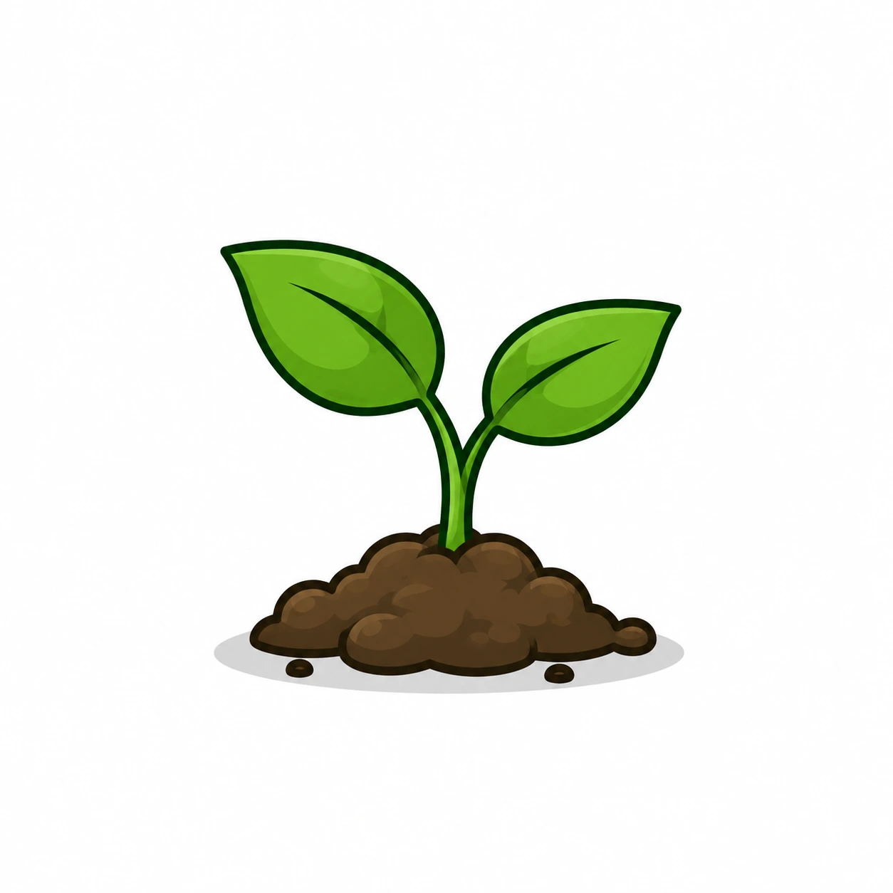 Planta creciendo en tierra fértil